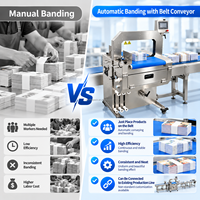 Machine de cerclage automatique avec bande de film OPP et solutions de cerclage de papier en ligne pour ligne de production