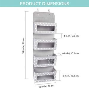 Organizador Colgante de Puerta con 4 Bolsillos para Guardar Ropa y Artículos de Bebé en Cunas y Armarios - Product Image 3