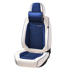 China Professional Manufacture Genuine Leather Fur Sets Green Car Seat Covers Universal