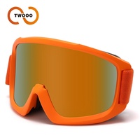 Twooo SHOW06 Lunettes de ski professionnelles double couche, anti-neige, imperméables, anti-radiation, HD, respirantes, anti-buée et coupe-vent