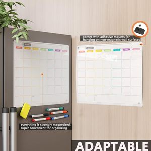 Tableau <span class=keywords><strong>magnétique</strong></span> effaçable à sec de réfrigérateur de tableau blanc de planificateur mensuel et <span class=keywords><strong>hebdomadaire</strong></span> personnalisé pour l'organisation et la planification - Product Image 4