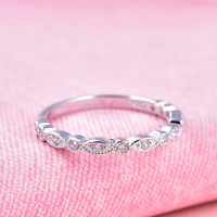 Bague POLIVA en argent sterling 925 plaqué or blanc, bijou de mode pour femme, modèle couple éternité, best-seller