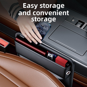 Organizer per Fessure del Sedile Auto in Pelle PU, Scatola Portaoggetti Universale con Porta Telefono e Carte, Fornitura OEM ODM - Product Image 3