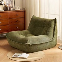 Fauteuil Lounge Individuel Mufang, Détachable, Lavable, Éponge Haute Densité, Style Ravioli Compressé, Inclinable, Tapissé, pour Utilisation en Villa