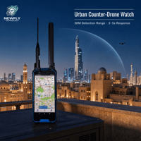Détecteur de drones portatif de sécurité 100 MHz-6 GHz, portée 2-3 km, protection contre les UAV RID, identification à distance, suivi FPV