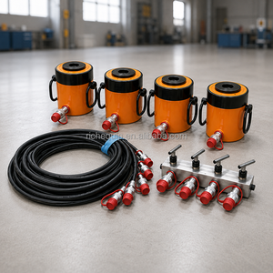 Vérin hydraulique à piston creux, à simple effet, avec trou central, pompe à huile manuelle portable, personnalisable en usine - Product Image 5