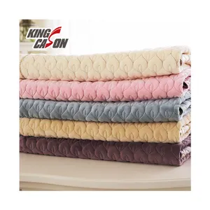 Kingcason Wholesale 100%Polyesterf Flannel Bond Diamond Quilting Thermal Fabric For Blanket