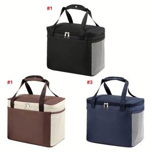 Sacs à lunch isothermes personnalisés avec logo pour enfants, grande capacité, imperméables, en tissu Oxford, avec doublure en aluminium, sac thermique pour la livraison de nourriture - Product Image 2