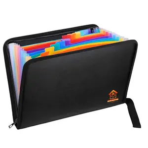 13 Pockets Multi Zipper Folder Túi Bền Cho Séc Mở Rộng Thư Mục