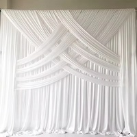 Kain Elastis Silang 3*3m untuk Latar Belakang Pernikahan Kustom Cina, Tirai Ruang Siaran Langsung, Strip Penarik Tirai
