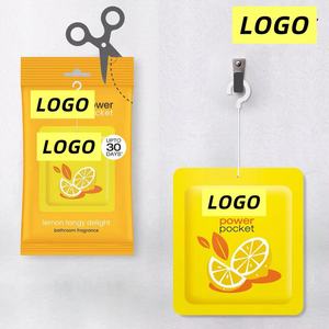 Désodorisant de voiture suspendu écologique Power Pocket Gel, parfum longue durée, élimination des odeurs, parfum naturel - Assortiment de 6 - Product Image 1