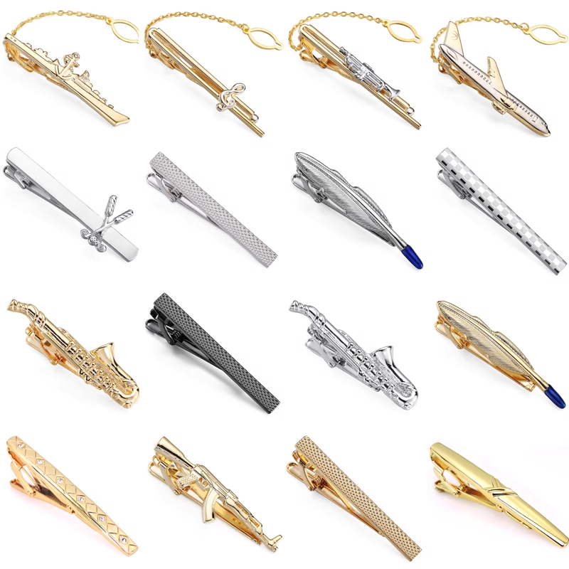 Silber Metall Männer Krawatte Bar Clips herren Geschlecht und Manschette Links oder Krawatte Clips Schmuck Art Tie Bar