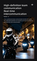Casque de communication pour motards, casque audio pour moto, communication sans fil 6.0, étanche IP67