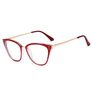 نظارات للرجال والسيدات, نظارات موديل 2021New الرجال العلامة التجارية Tr90 إطارات بصرية خفيفة الوزن الذاكرة موضة النساء نظارات مربع مع الضوء الأزرق