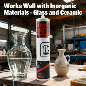 Scellant adhésif en silicone de bonne qualité 100% silicone, scellant acétique en silicone pour <span class=keywords><strong>fenêtre</strong></span>, salle de bain, cuisine - Product Image 1