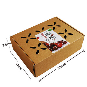 Paquete de caja de fruta <span class=keywords><strong>local</strong></span> especial de melocotón de mano personalizado Caja de regalo de cerezas y cerezas grandes Cartón de embalaje - Product Image 3