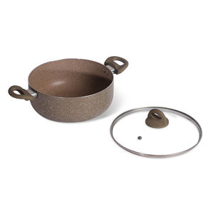 Mermer kaplama yapışmaz tencere seti alüminyum preslenmiş mutfak aşçı tavalar cam kapak hafif dayanıklı tencere seti özelleştirmek - Product Image 4