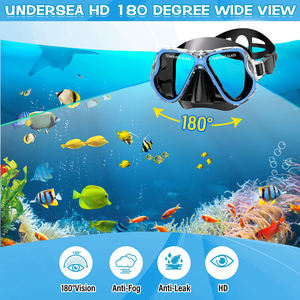 XIALE masker selam tanpa bingkai, perlengkapan bawah air segel silikon nyaman bebas bingkai tampilan sangat jelas dengan lensa kaca Anti kabut - Product Image 5