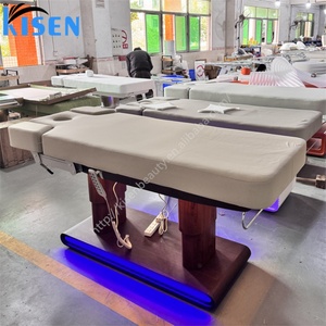 KISEN Wholesale Modern Beauty Salon Furniture Electric Medical 4 Motor Beauty Electric Massage <b>Bed</b> Beauty Heating Facial <b>Bed</b> - Product Image 4