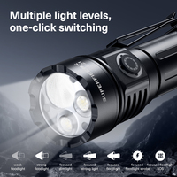 Nouvelle Arrivée 2026 SUPERFIRE Lampe Torche Tactique en Alliage d'Aluminium Étanche IP44 Rechargeable par USB LED pour Camping avec Faisceau Réglable