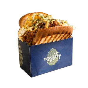 Take-Out-Schachtel Sandwich Take-Out Mini-<span class=keywords><strong>Burger</strong></span>-Schachteln Toasthalter Brottablet für Take-Out Lebensmittel Papierschachtel - Product Image 4