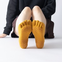 Pilates Yoga Poignée Barre Chaussettes Coton Bout Antidérapant Collant Grip Barre Crew Socks