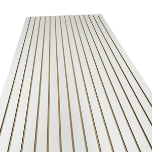 1220x2440 16MM 18mm Melamina Ranura ranurada <span class=keywords><strong>Tablero</strong></span> de panel MDF Slatwall decorativo - Product Image 6