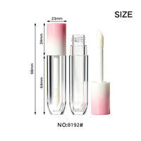 Tubes de gloss à lèvres ronds uniques Jinze rose, logo OEM, tubes de gloss à lèvres vides pour cosmétiques