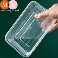 Vente en gros Récipient alimentaire en plastique transparent PP Boîte à lunch Récipients jetables en plastique pour la préparation des repas avec couvercles