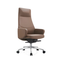 Chaise élévatrice ergonomique moderne pour bureau exécutif avec design en cuir synthétique véritable