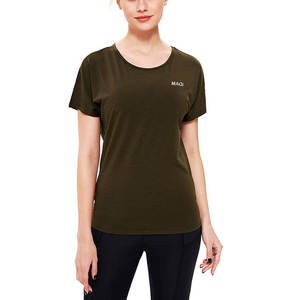 Camisetas de algodón lisas con cuello redondo para <span class=keywords><strong>mujer</strong></span> y hombre, ideales para entrenamiento. Venta al por mayor disponible. - Product Image 3