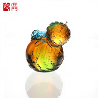 Statue de chien porte-bonheur en cristal Feng Shui chinois de haute qualité, sculpture animale d'art populaire, sculptée à la main, décoration de Noël pour la maison