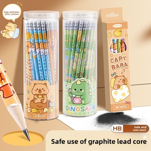 Set di 12 Matite HB per Studenti delle Scuole Elementari, Confezione Regalo da 50 Matite a Tema Capibara - Product Image 3
