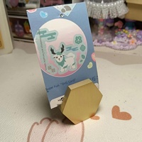 Porte-cartes hexagonal en laiton massif - Support de cartes de visite et pince à mémos robustes pour bureau de direction, magasin de détail et galerie d'art