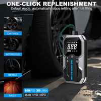 Démarreur de secours 2500A avec compresseur d'air 150 PSI, pompe à pneus, station d'alimentation portable pour batterie de voiture, charge rapide Type C