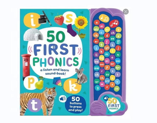 Interactive Early Learning English Audio Books with Press Sound Effect Button Modules for Sound Learning