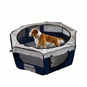 Caseta Plegable para Mascotas, para Viajes y Campamentos al Aire Libre, Transpirable, con Laterales Suaves, Corral para Perros y Gatos - Product Image 5