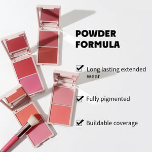 Paleta <span class=keywords><strong>de</strong></span> rubor en crema rosa vegana sin talco con espejo Etiqueta Privada paleta <span class=keywords><strong>de</strong></span> contorno y rubor - Product Image 5