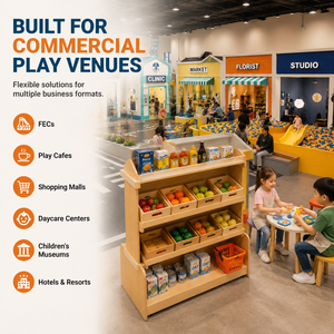 Aire <span class=keywords><strong>de</strong></span> jeux intérieure pour enfants en plastique, <span class=keywords><strong>Centre</strong></span> <span class=keywords><strong>de</strong></span> divertissement familial avec circuit <span class=keywords><strong>de</strong></span> voitures, thèmes Boulangerie, Marché, Bureau <span class=keywords><strong>de</strong></span> poste, pour <span class=keywords><strong>la</strong></span> maternelle - Product Image 2