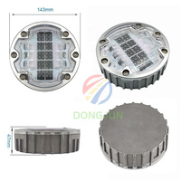 Borne lumineuse solaire LED souterraine étanche IP68 IL300 pour allée et sol, avec réflecteur prismatique haute intensité