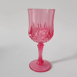 Copas de Plástico Verdes Vintage para Bodas, Eventos y Fiestas, Copas de Vino con Relieve Retro, Copas de Agua para Bar de Vinos - Product Image 4