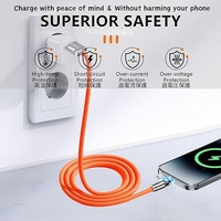 Kabel USB silikon 180 derajat pengisian cepat, kabel USB Tipe C, kemasan kotak warna, transmisi Data