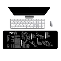 Design personnalisé impression LOGO antidérapant bord cousu grand tapis de souris de jeu