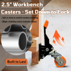 Werk bänke Lenk rolle 600lbs Machinery Table Caster Kit 2,5 Zoll seitlich montiertes Hochleistungs-Einzieh rollen Maschinen rad - Product Image 5