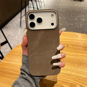 Funda magnética de microfibra tipo gamuza para iPhone con marco metálico para la lente, para iPhone 18 Pro Max, funda de cuero para teléfono. - Product Image 5