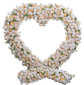 Precio al por mayor boda flor arco telón de fondo boda arco flores decorativas flor arco para la decoración de la boda