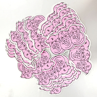 Fournisseur d'usine Kiss Cut Vinyl Étiquettes autocollantes de dessin animé Impression d'étiquette d'emballage Autocollants de logo découpés