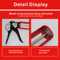 Pistola de calafateo manual de alta calidad de 600 ml con aguja, pistola de silicona de grado DIY, construcción duradera de acero inoxidable