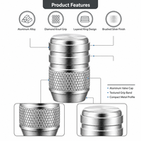 Capuchons de valve de pneu de voiture en aluminium universels, anti-poussière, avec logo personnalisé, usinage CNC, OEM acceptable