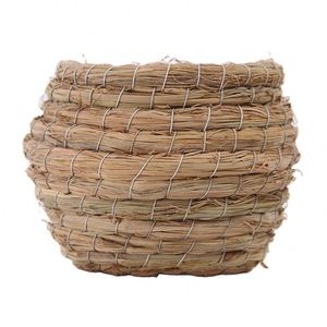 Nidos de pájaros de hierba tejida, jaulas para pájaros, nidos colgantes cálidos para mascotas, nidos para pájaros pequeños, nidos de hierba, nido de cría - Product Image 1